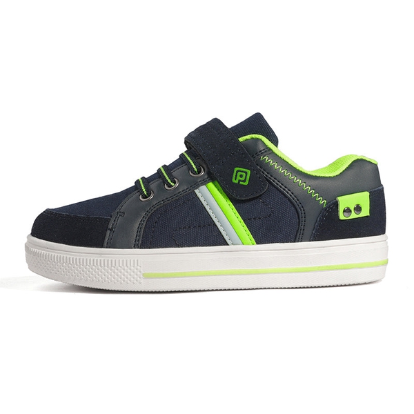 Kids Lightweight Fashion Sneakers - NAVY NEON GREEN - 1